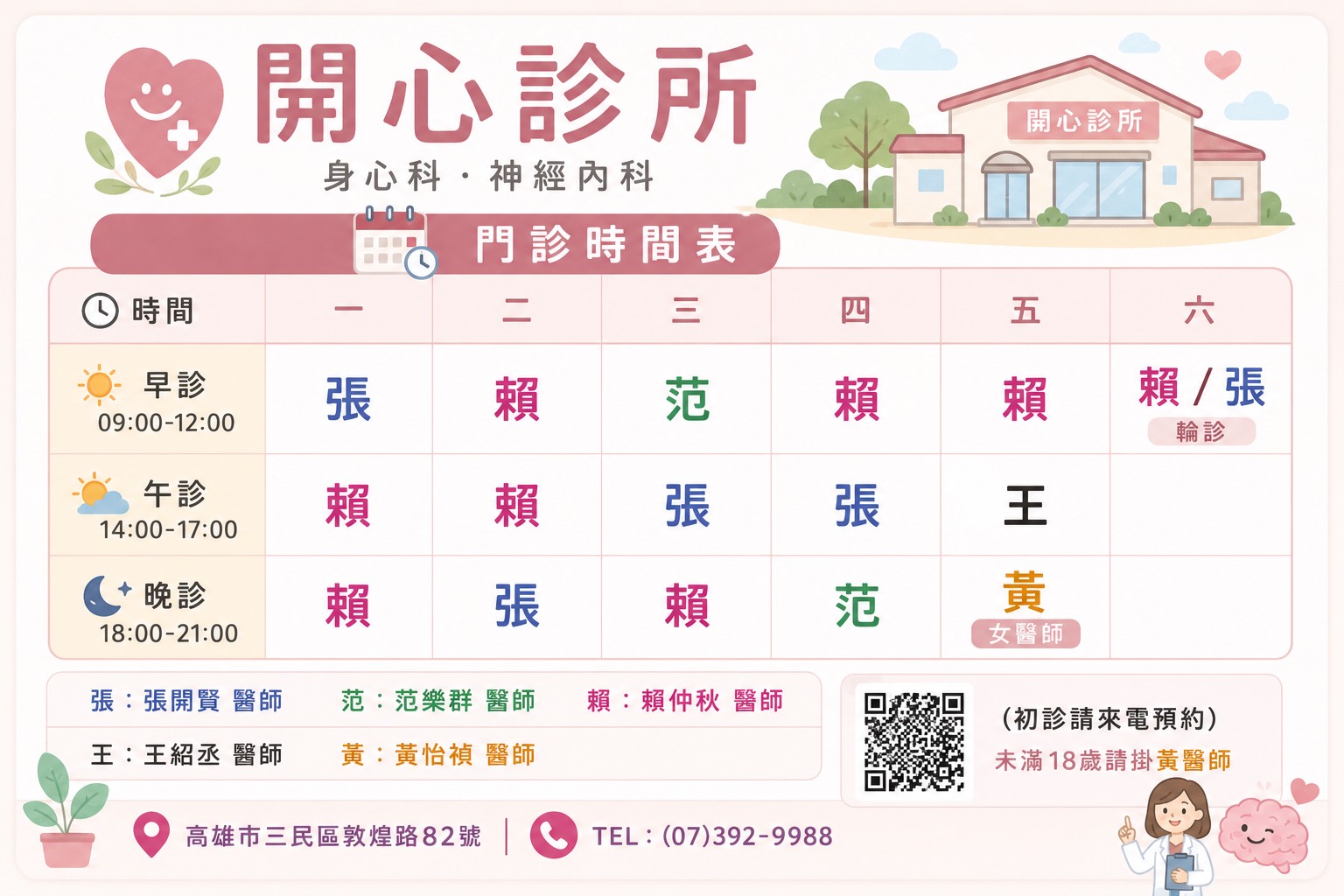 115年7月1日門診表異動